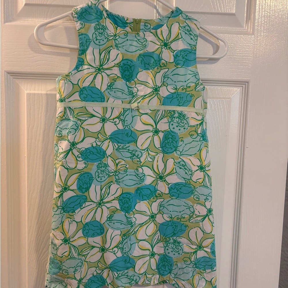 Lilly Pulitzer Kids Dress - Turquoise and Yellow Floral